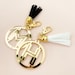 Monogram Keychains for Women Gold Keychain Personalized Keychain Tassel Keychain Custom Keychain Gifts for Bridesmaid Keychain (EB3140)