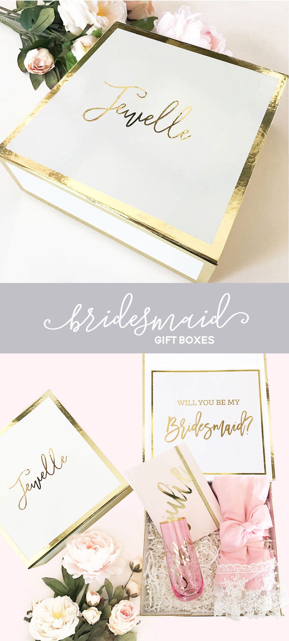 Bridesmaid Box Gifts Bride Gift Box Bridal Party Box DIY Etsy