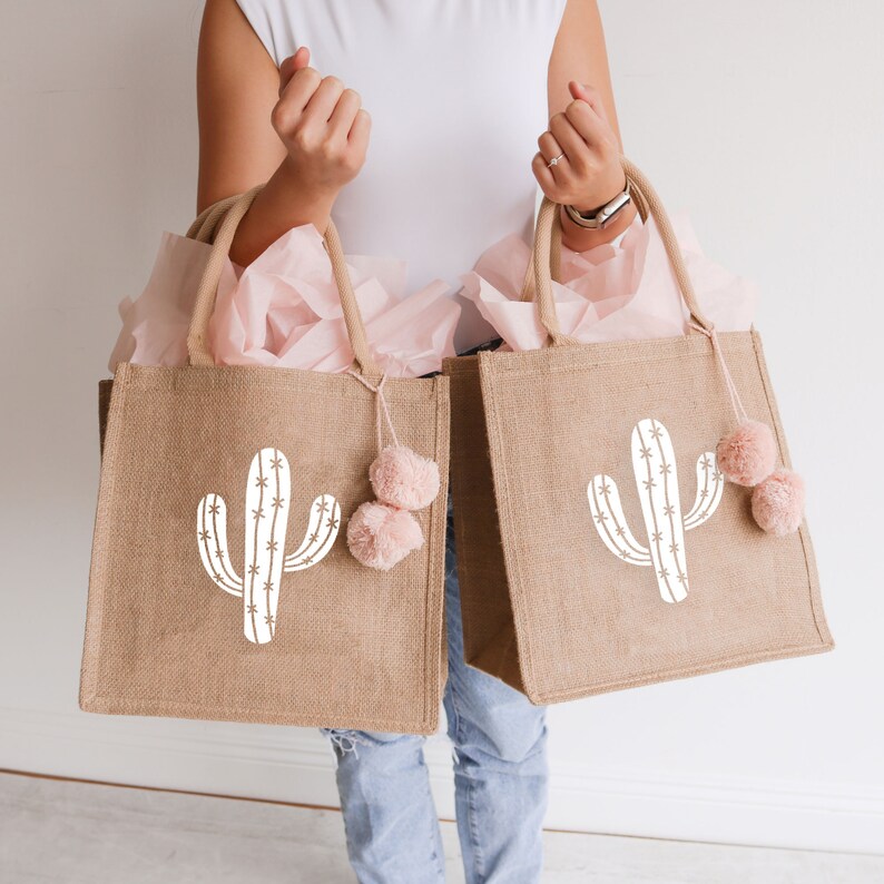 Desert Cactus Tote Bag Personalized Cactus Bags for Etsy