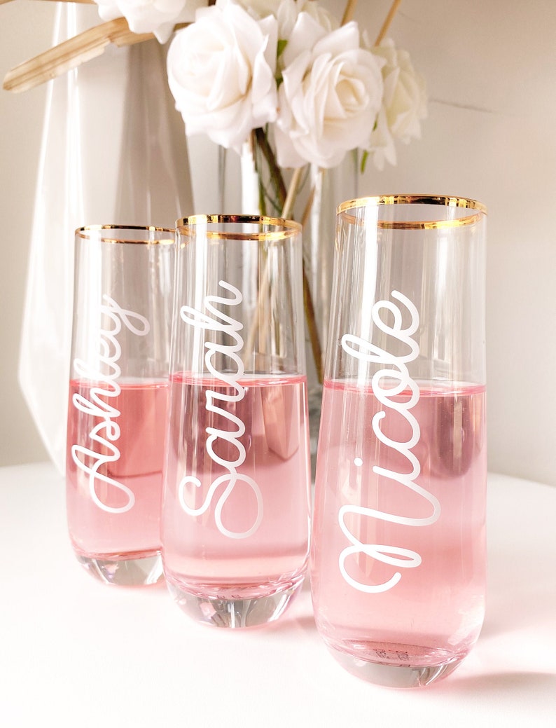 Bride Champagne Flute Bride Wine Glass Bride Cup Bride Etsy