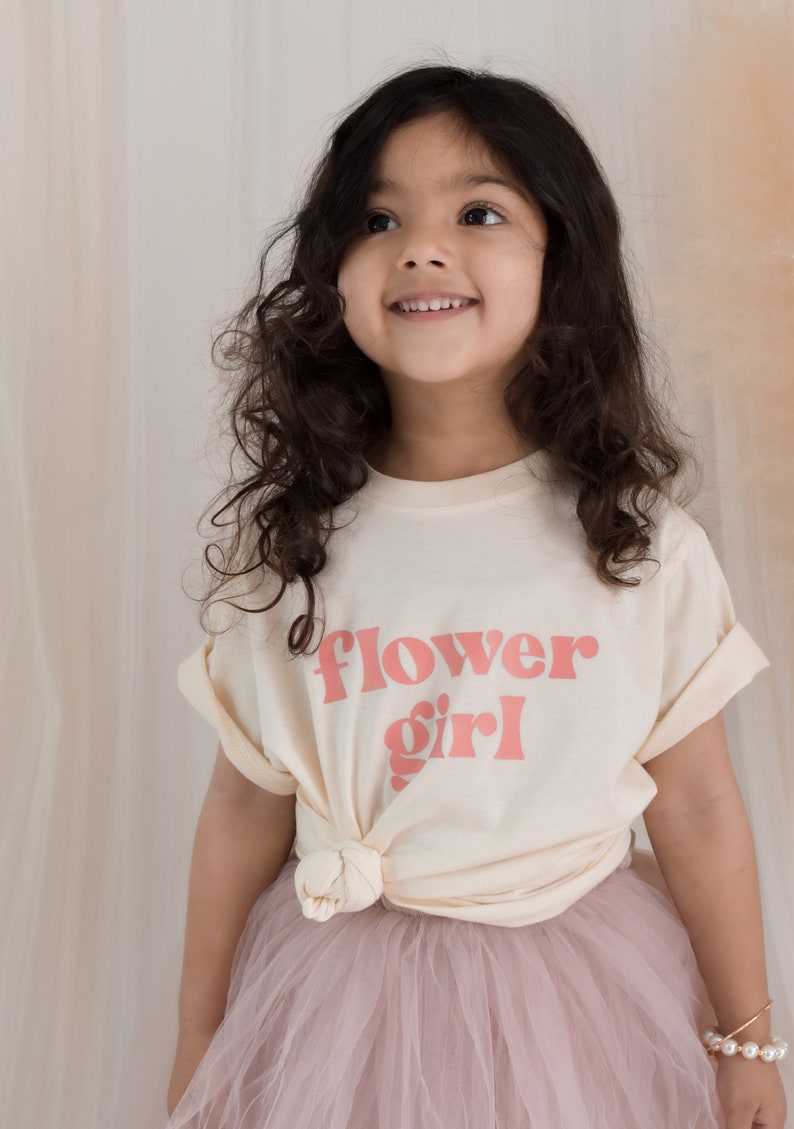 Flower Girl Shirt for Little Girls Flower Girl Gift Cute Tshirt Flower Girl Top Flower Girl Ideas EB3161GFL FLOWER GIRL SHIRT image 5