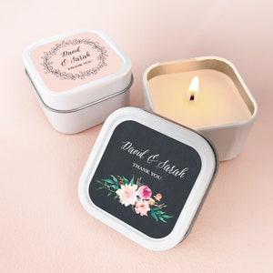 Bridal Shower Favors Personalized Candles Wedding Favors Bridal Shower Candle Favors EB2077GDN 12 pcs image 2