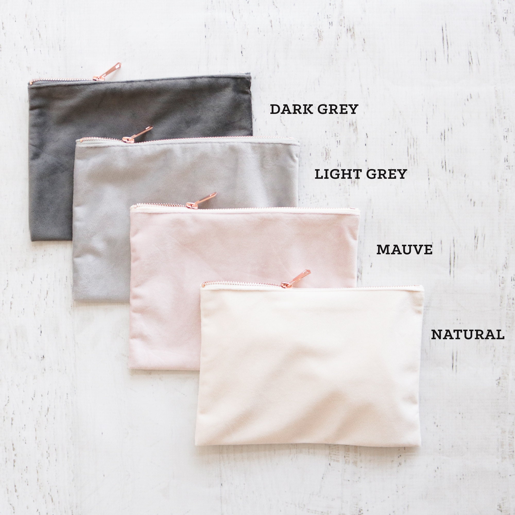 Monogram Make up Bag Velvet Cosmetic Bag Personalized Etsy