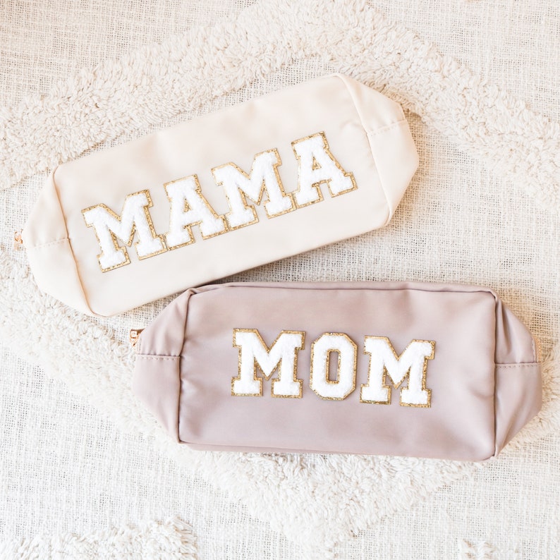 Mother's Day Gift Bag Idea Mama Gift Bag Makeup Bag for Mom Gift for Birthday Mom Travel Bag Cosmetic Make Up Bag Large EB3497MOM EMPTY image 2