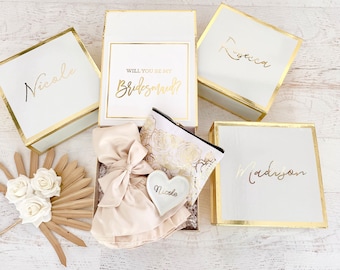 Bridesmaid Box Personalized Bridesmaid Gift Box Wedding Keepsake Box Custom Bridesmaid Gift Box (EB3171BPW) PERSONALIZED EMPTY BOX