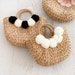 Pom Pom Straw Purse for Women Birthday Gifts for Her Beach Bag Purse Bridesmaid Purse (EB3354) 