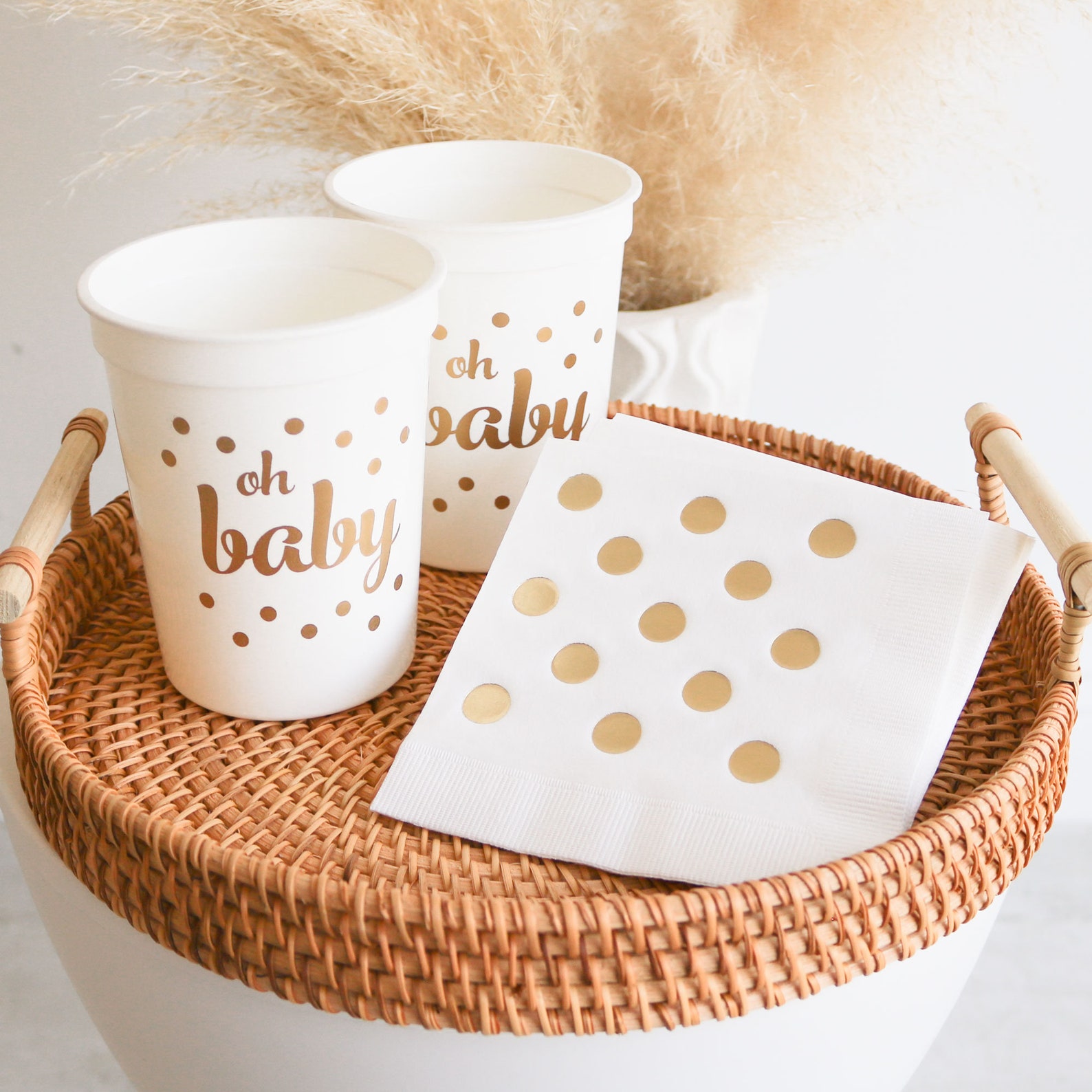 Gold Foil Napkins Polka Dot Napkins Gold Paper Napkins Etsy