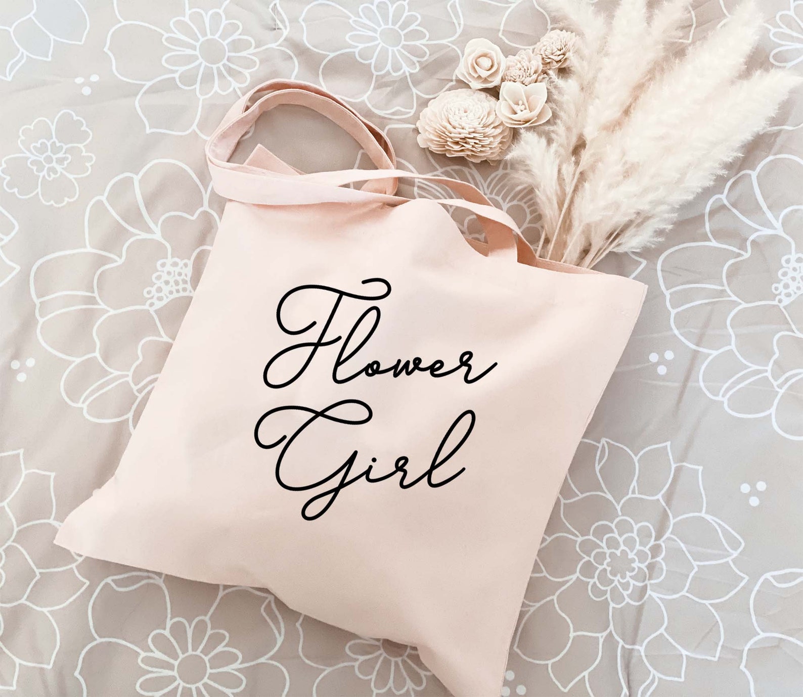Flower Girl Tote Bag Flower Girl Gift Bag Flower Girl Bag Etsy