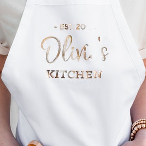 Kitchen Gifts for Mom Birthday Gift Personalized Gift for Mom Mothers Day Gift from Daughter Custom Apron Mom Apron EB3242CTW image 6