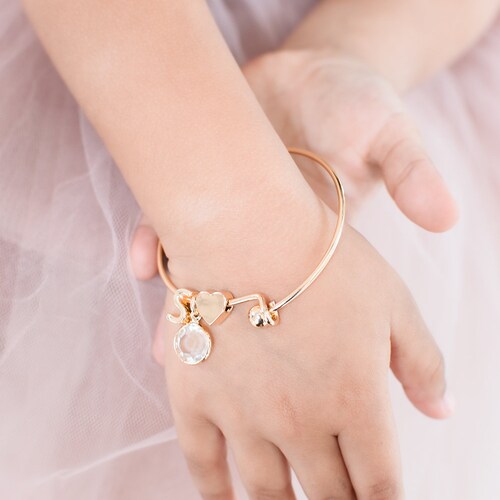 Personalized Flower Girl Bracelet Flower Girl Gift Ideas Etsy