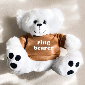 Ring Bearer Proposal Gift - Ring Bearer Bear - Ring Bearer Gift Idea (EB3272CBP) Custom Teddy Bear