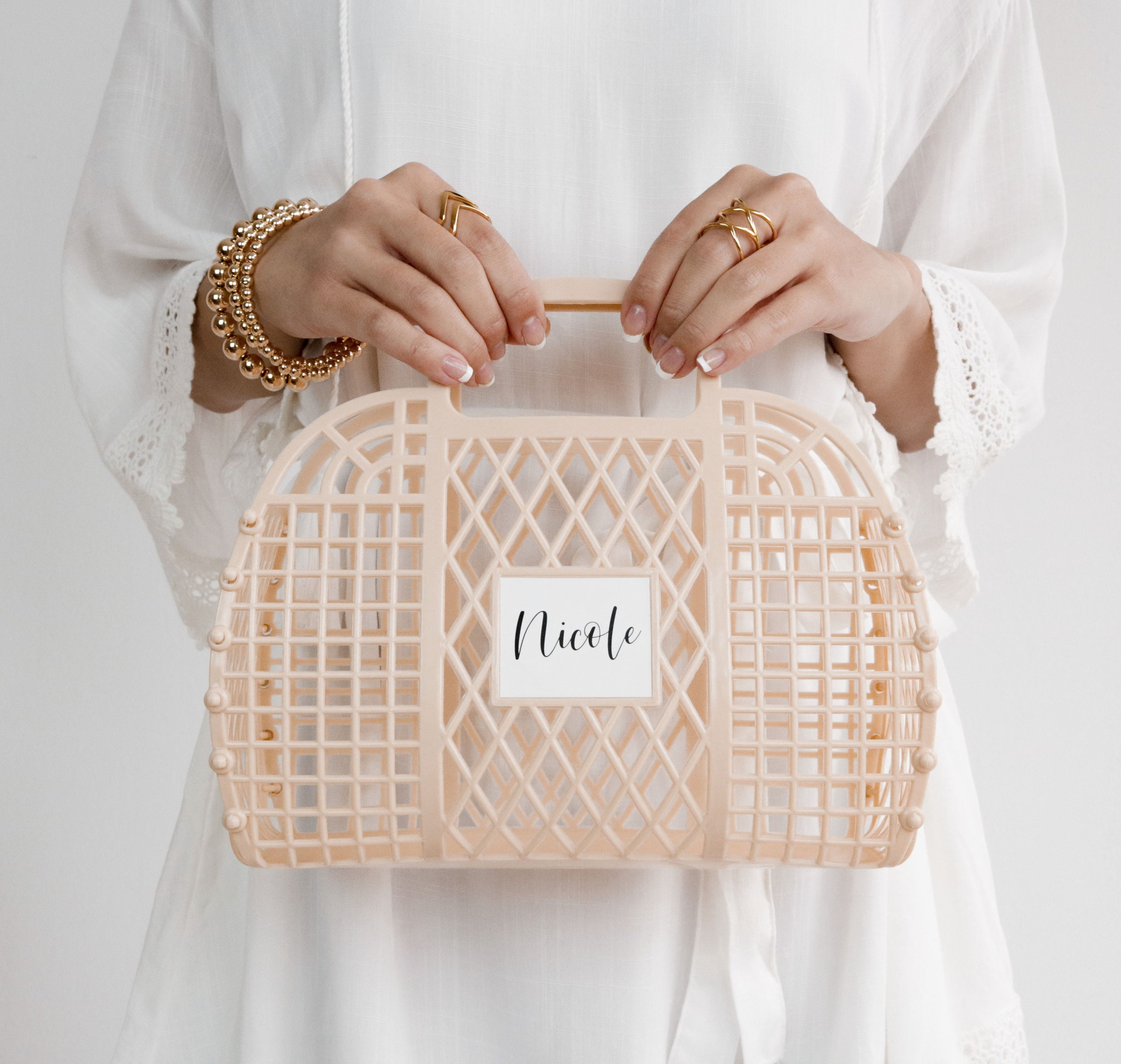 Bachelorette Gift Bags for Women, Friends, Girls, Teens - Personalized Jelly Bag for Holiday Gift Packaging Custom Mini Tote  (EB3470P)