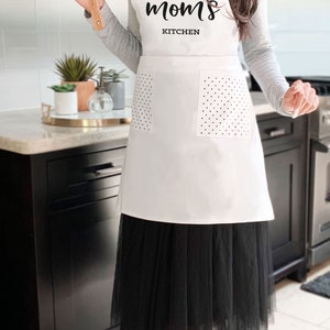 Kitchen Gifts for Mom Birthday Gift Personalized Gift for Mom Mothers Day Gift from Daughter Custom Apron Mom Apron EB3242CTW image 5