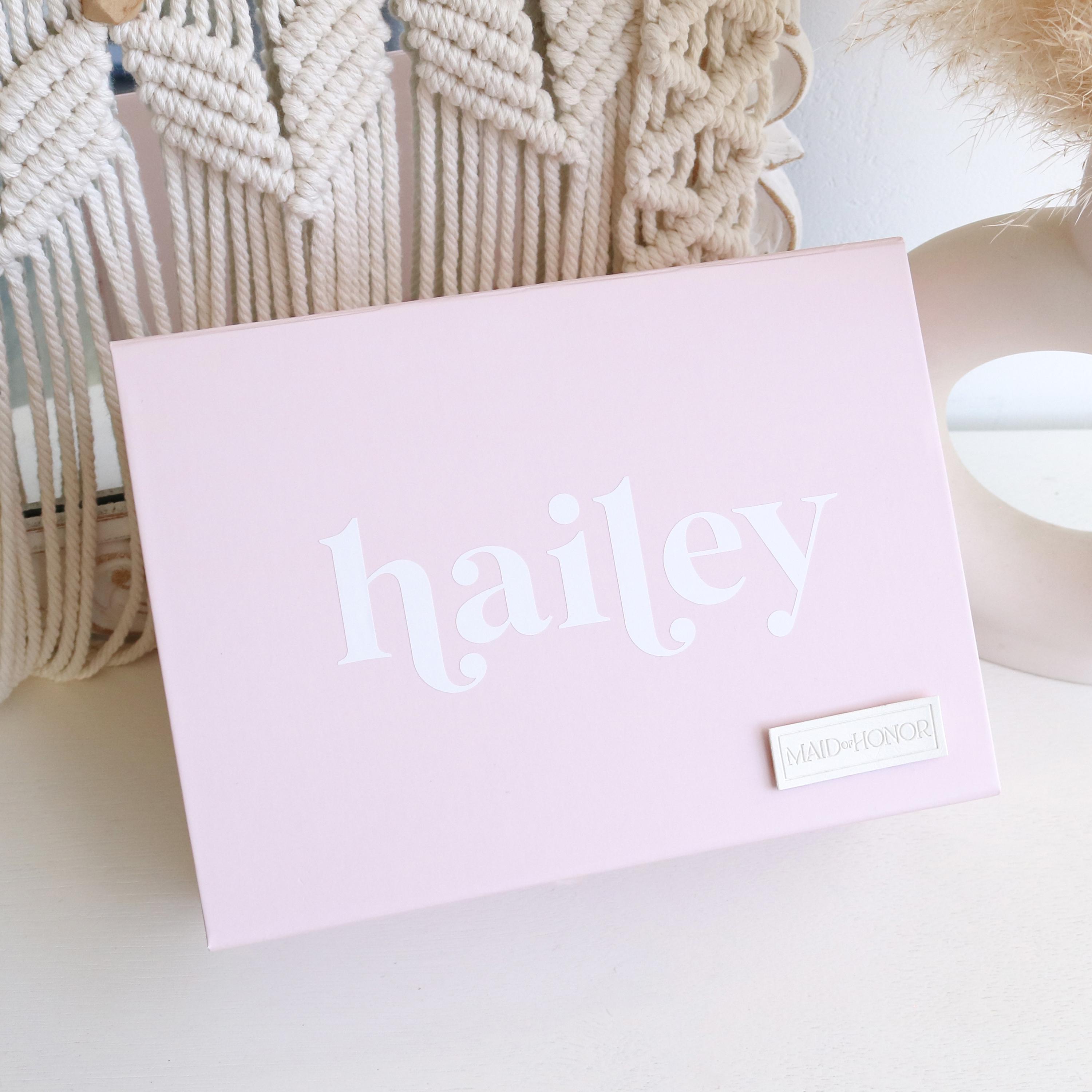 Bridesmaid Proposal Boxes EMPTY for Maid of Honor for Women Personalized Custom Gifts Box for Bridal Party Magnetic Gift Box Her (EB3541WM)