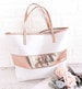 Rose Gold Tote Bag Rose Gold Bridesmaid Gift Bags Rose Gold Bridesmaid Tote Bags Personalized Bridesmaid Tote Bag (EB3175P) 