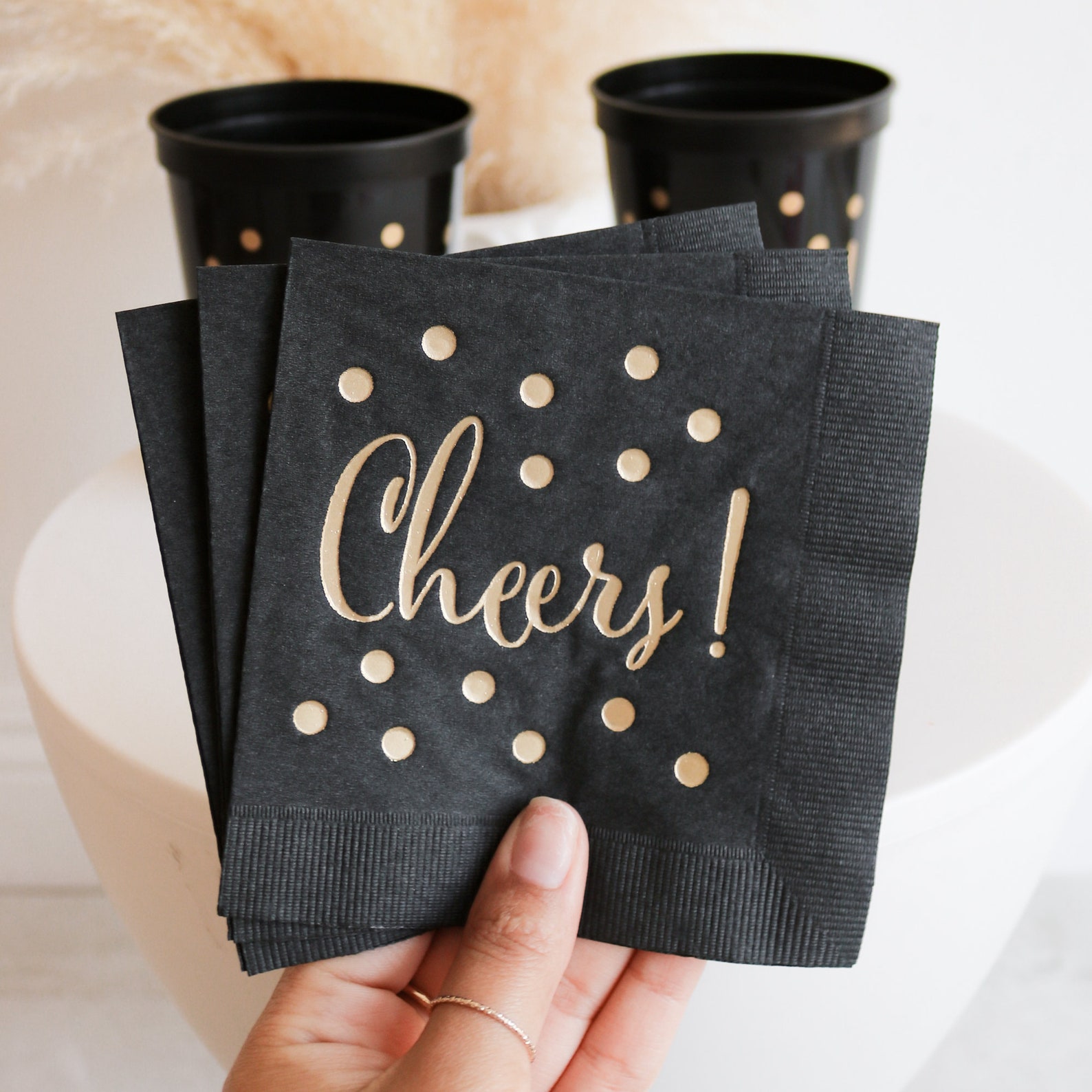 Cheers Napkins Cocktail Napkins Party Napkins Paper Etsy