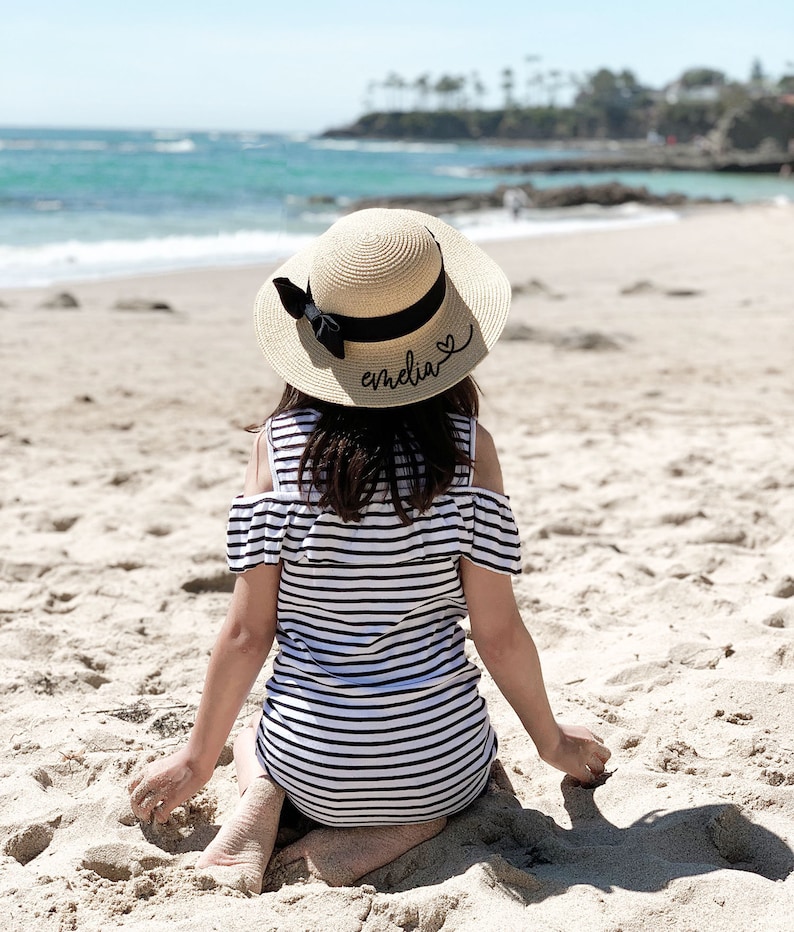 Girls Beach Hat Kids Floppy Beach Hat Child Sun Hat Etsy UK