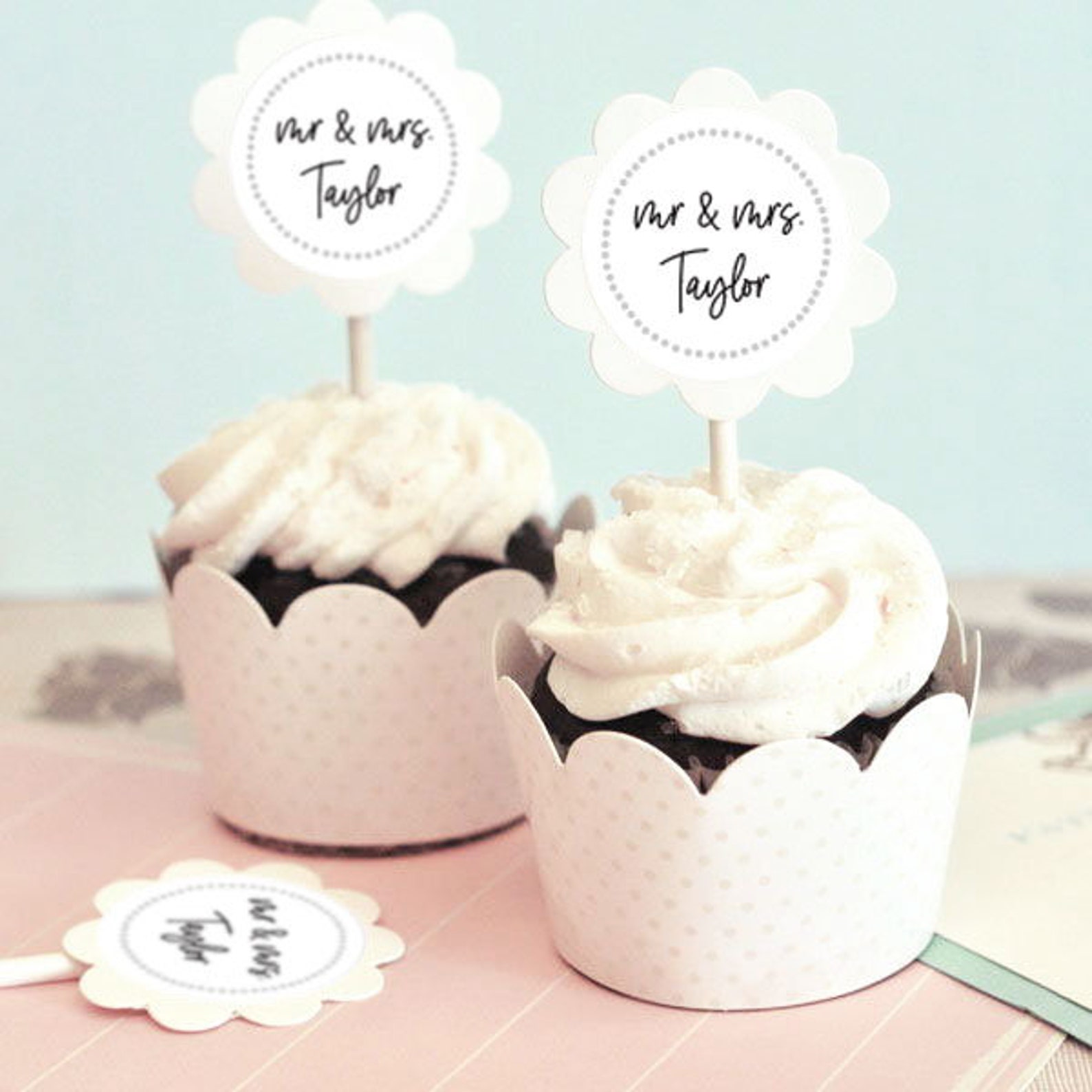Personalized Cupcake Toppers Custom Cupcake Toppers & Cupcake Wrappers