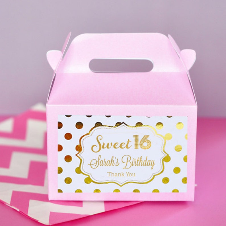 Sweet 16 Party Favors Boxes Sweet 16 Birthday Favors Sweet Etsy