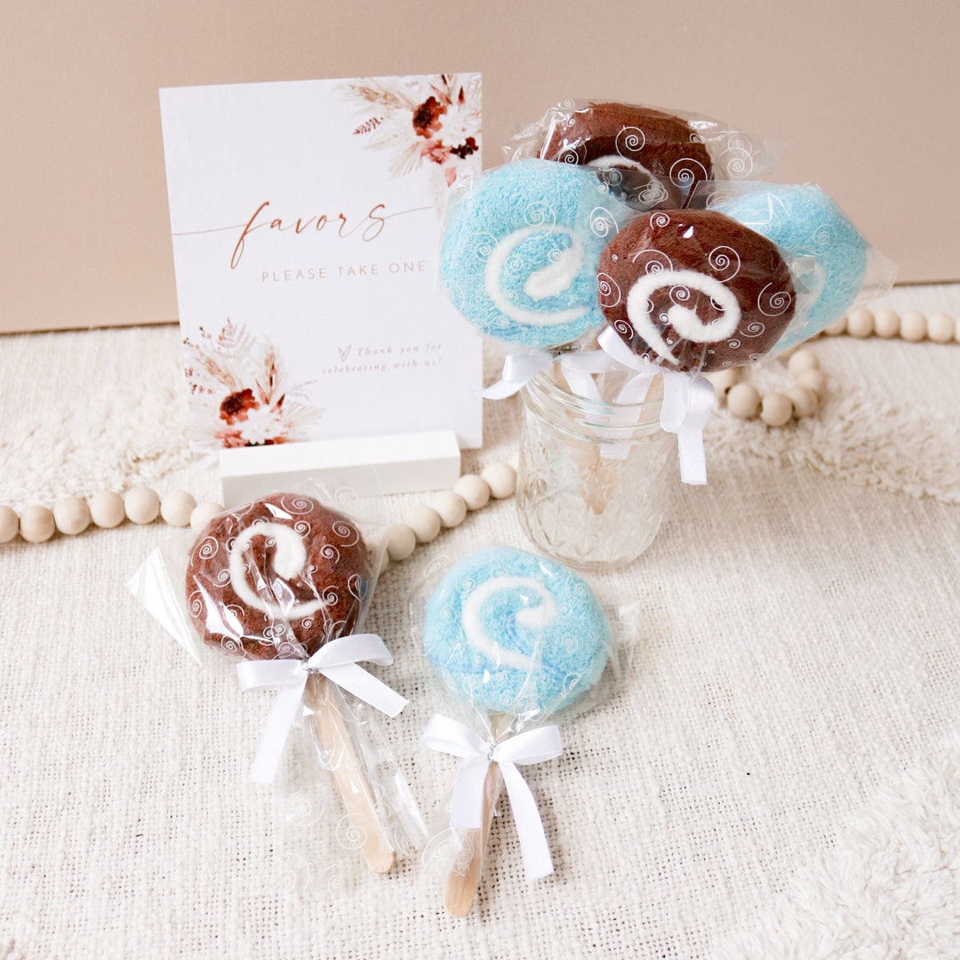 Lollipop Towel Favors Fun Baby Shower Favor Kids Birthday Party Favor