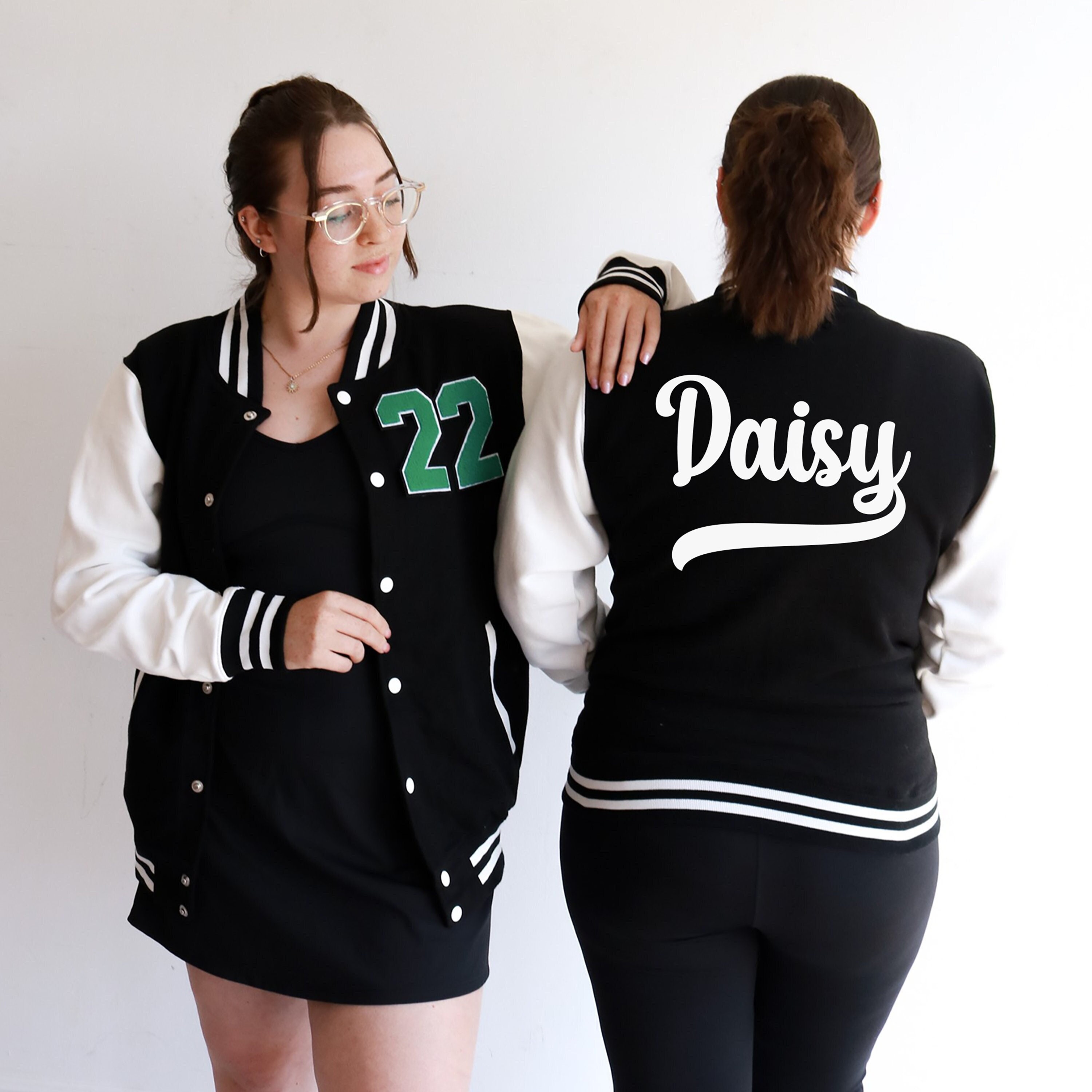 *p(R)ojectR® Logo Varsity Jacket Avenue George (Cream/Black 'Signature Logo' Varsity Jacket
