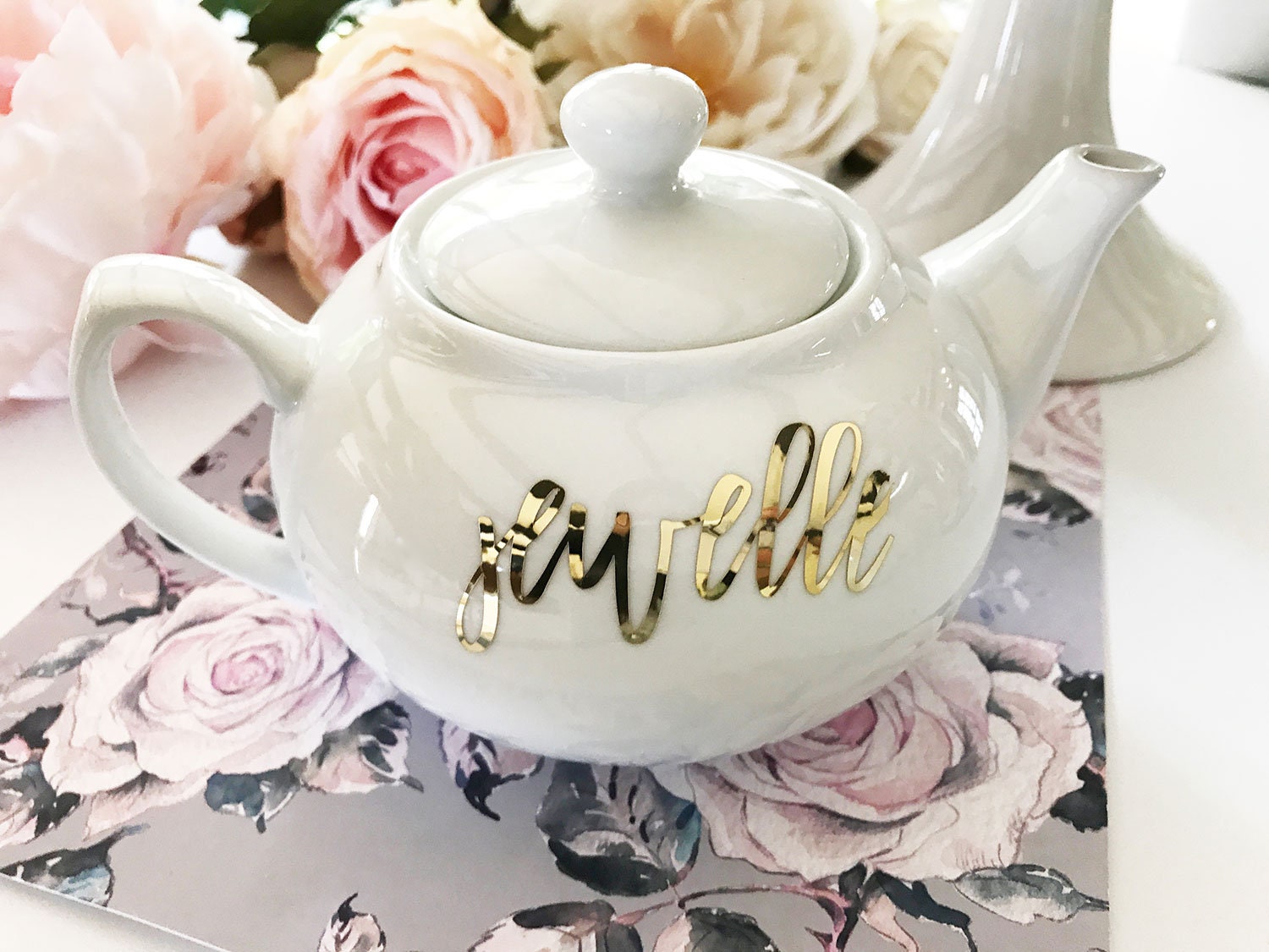 Personalized Teapot Custom Teapot Bridesmaid Teapot Tea Etsy