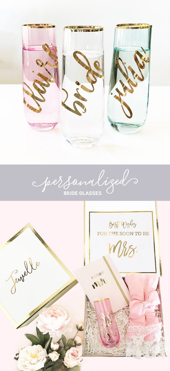 Bride & Babe Iced Coffee Glass - Bridal Shower Gift - Bridesmaid Gifts  Boutique