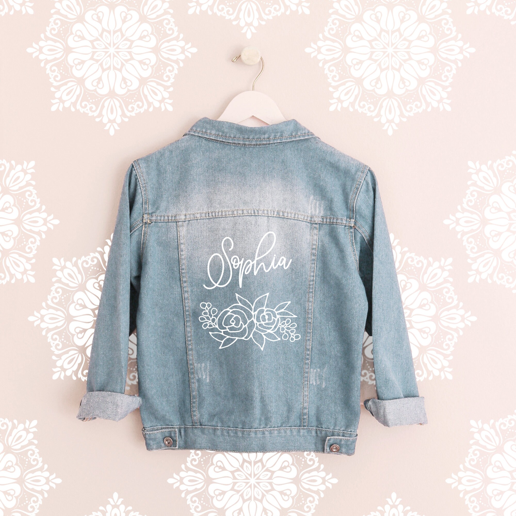 Denim Jacket Women Custom Jean Jacket Personalized Name Etsy