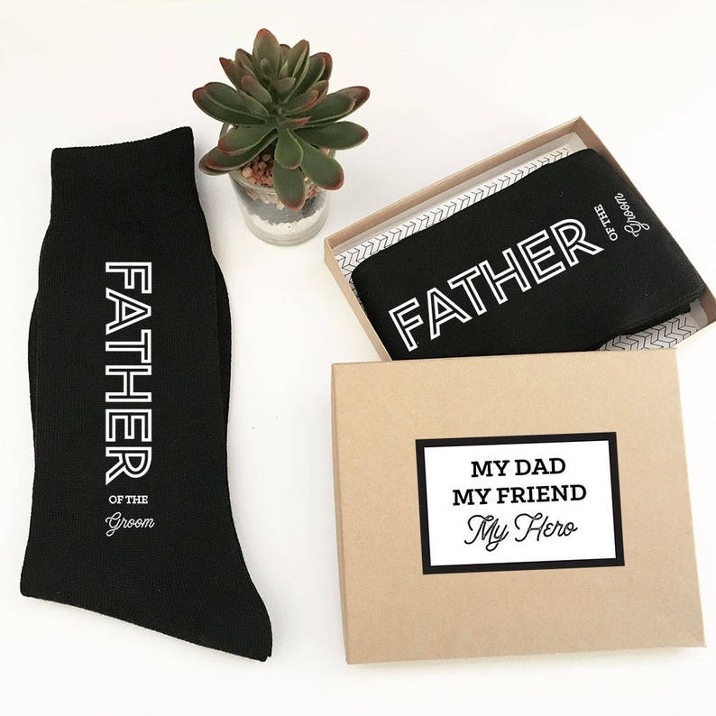 Father of the Groom Socks Father of the Groom Gift from Groom Father Gift Wedding Day Gift for Dad from Son Grooms Father Socks EB3258GM image 1