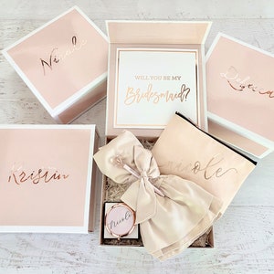 Bridesmaid Gift Box PINK Bridesmaid Box Gifts Personalized Pink Box Pink Bridesmaid Gift Idea EB3388BPW Bridesmaid Proposal Box EMPTY image 5