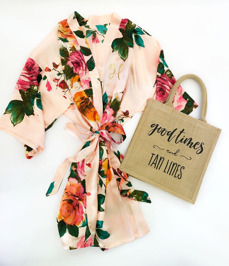 floral bridesmaid robes