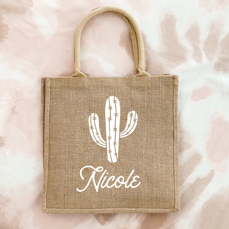 Bachelorette Gift Bags Desert Cactus Totes Bridesmaid Girls Trip Tote Bag Fiesta Bachelorette Disco Cowgirl Bachelorette EB3259DST image 3