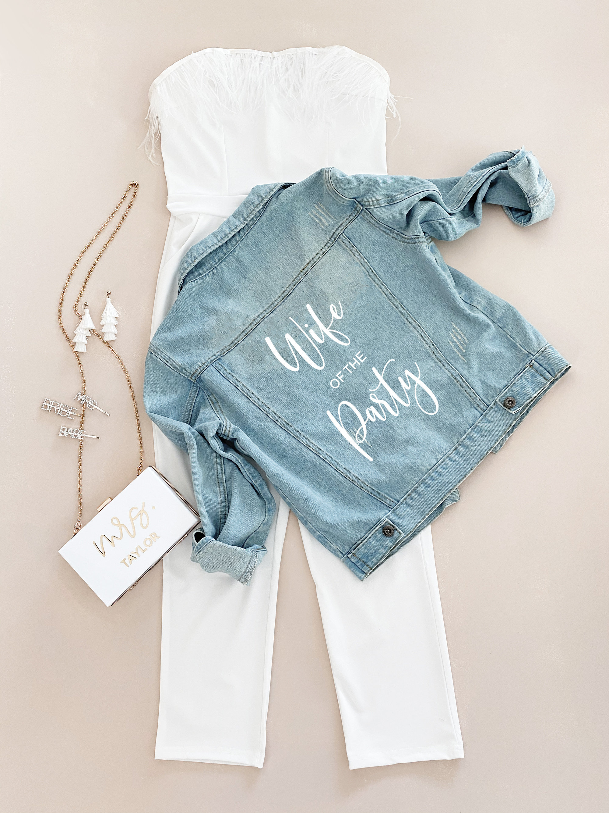 denim jacket bridal party