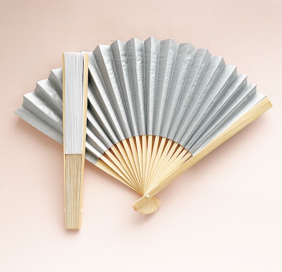 Paper Fan Hand Fan Wedding Fans Paper Hand Fan Paper Wedding Fan Beach Fan  Favors Beach Wedding Ideas Hand Held Fans EB2121 Set of 24 