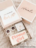 PINK Flower Girl Box Gifts Personalized Pink Flower Girl Proposal Gift Box Pink Gift Box Girls (EB3388BPW) Flower Girl Proposal Box EMPTY