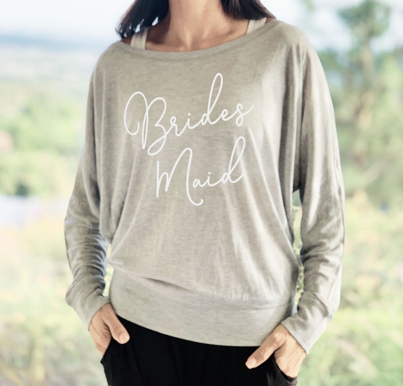 Mother of the Bride Long Sleeve Shirt Maid of Honor EB3310WD Long Sleeve Bridesmaid Shirts for Bachelorette Party Bridal Party