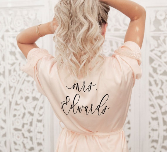 personalized bride robe