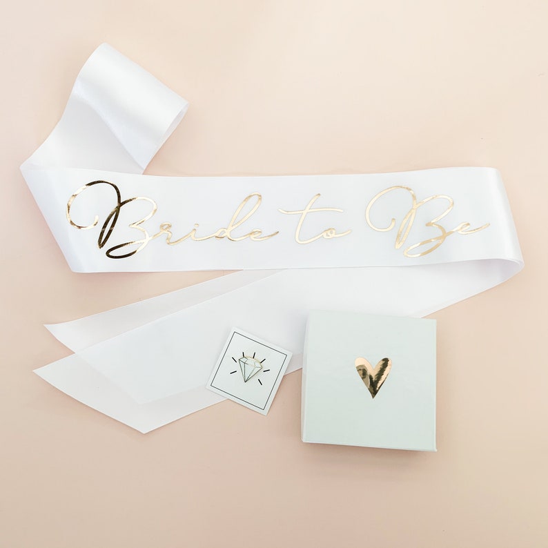 Bride Sash Rose Gold Silver you choose Custom Bride Sash Future Mrs Sash for Bride to Be Gift Bridal Shower Sash EB3172CT image 4