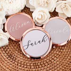 Bachelorette Party Favors Bachelorette Party Gifts Bridesmaid Gifts Mirror Compact Favors Personalized Gifts for Women EB3166AD image 2