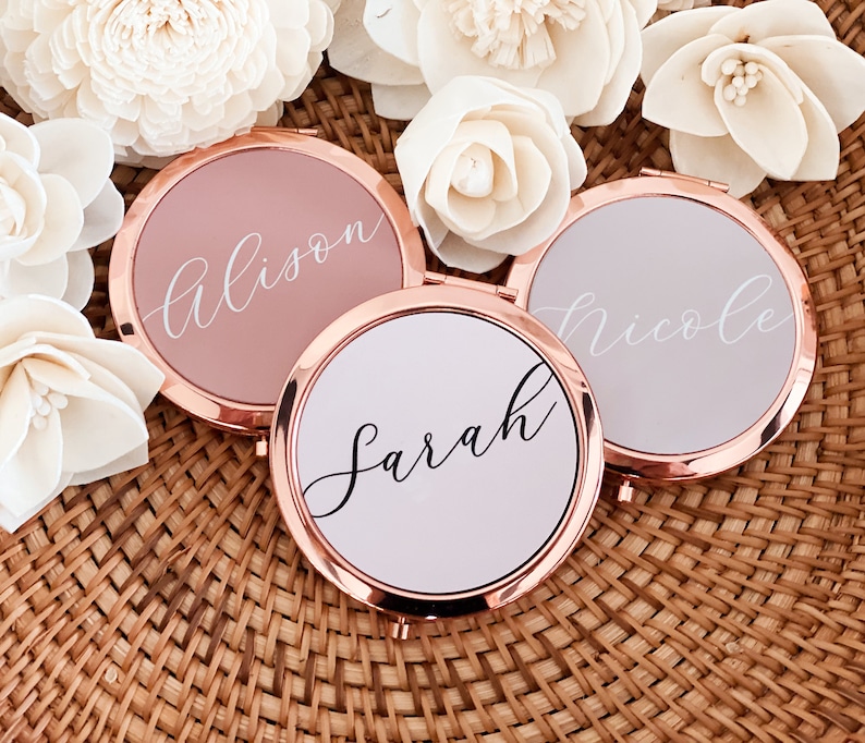 Bachelorette Party Favors Bachelorette Party Gifts Bridesmaid Gifts Mirror Compact Favors Personalized Gifts for Women EB3166AD image 2