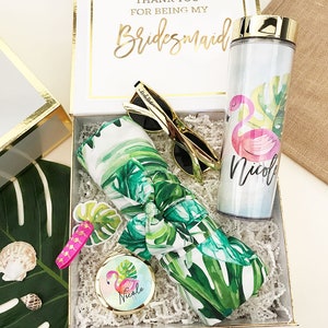 Tropical Tumbler Tropical Bridesmaid Gift Ideas Tropical Bachelorette Tumblers Beach Bridesmaid Gifts Tropical Water Bottle EB3113TPB image 9