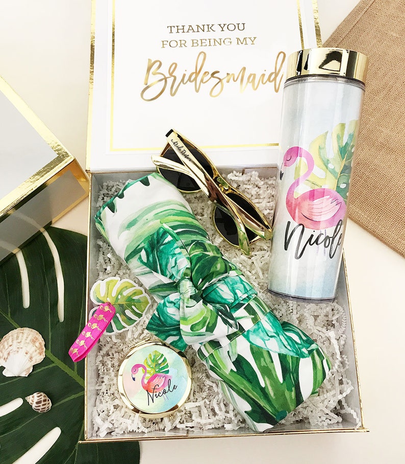 Tropical Tumbler Tropical Bridesmaid Gift Ideas Tropical Bachelorette Tumblers Beach Bridesmaid Gifts Tropical Water Bottle EB3113TPB image 9