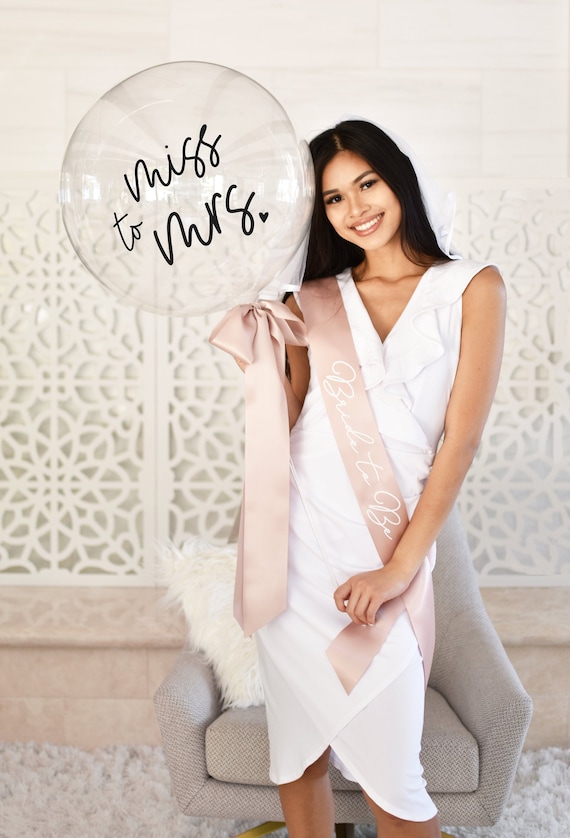 Bridal Shower Photo Prop Miss To Mrs Balloons Bridal Shower Etsy