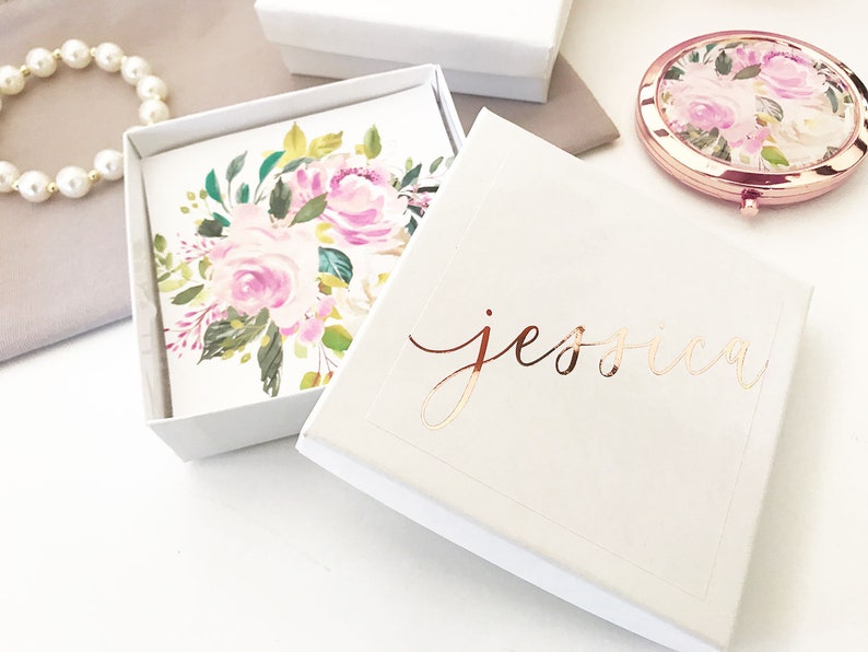 EB3130AD EMPTY BOXES set of 4 Personalized Jewelry Gift Boxes Bracelet Box Necklace Box Small Jewelry Box for Bridesmaid Bracelet Box