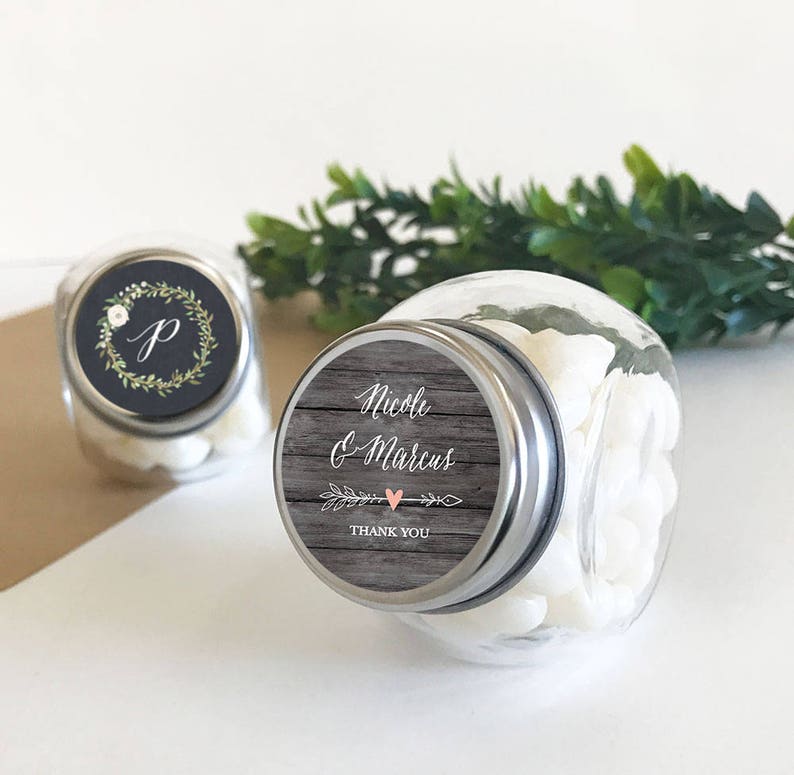 Wedding Candy Jars Personalized Wedding Favor Jars Custom Etsy
