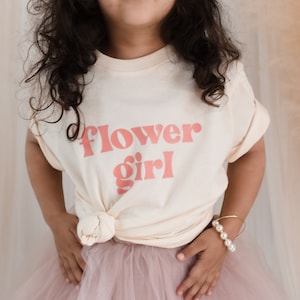 Flower Girl Shirt for Little Girls Flower Girl Gift Cute Tshirt Flower Girl Top Flower Girl Ideas EB3161GFL FLOWER GIRL SHIRT image 1