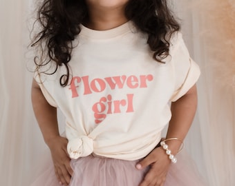 Flower Girl Shirt for Little Girls Flower Girl Gift Cute Tshirt Flower Girl Top Flower Girl Ideas - (EB3161GFL) FLOWER GIRL SHIRT