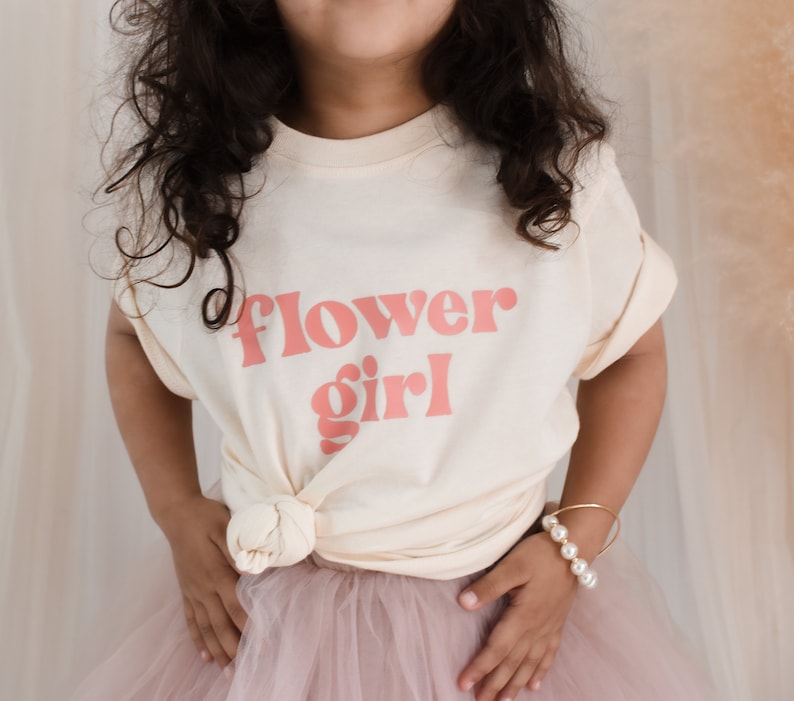 Flower Girl Shirt for Little Girls Flower Girl Gift Cute Tshirt Flower Girl Top Flower Girl Ideas EB3161GFL FLOWER GIRL SHIRT image 1