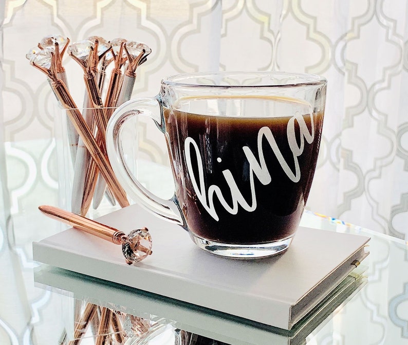 Glass Mug Personalized Glass Coffee Mugs Fall Mug Holiday Mugs Etsy