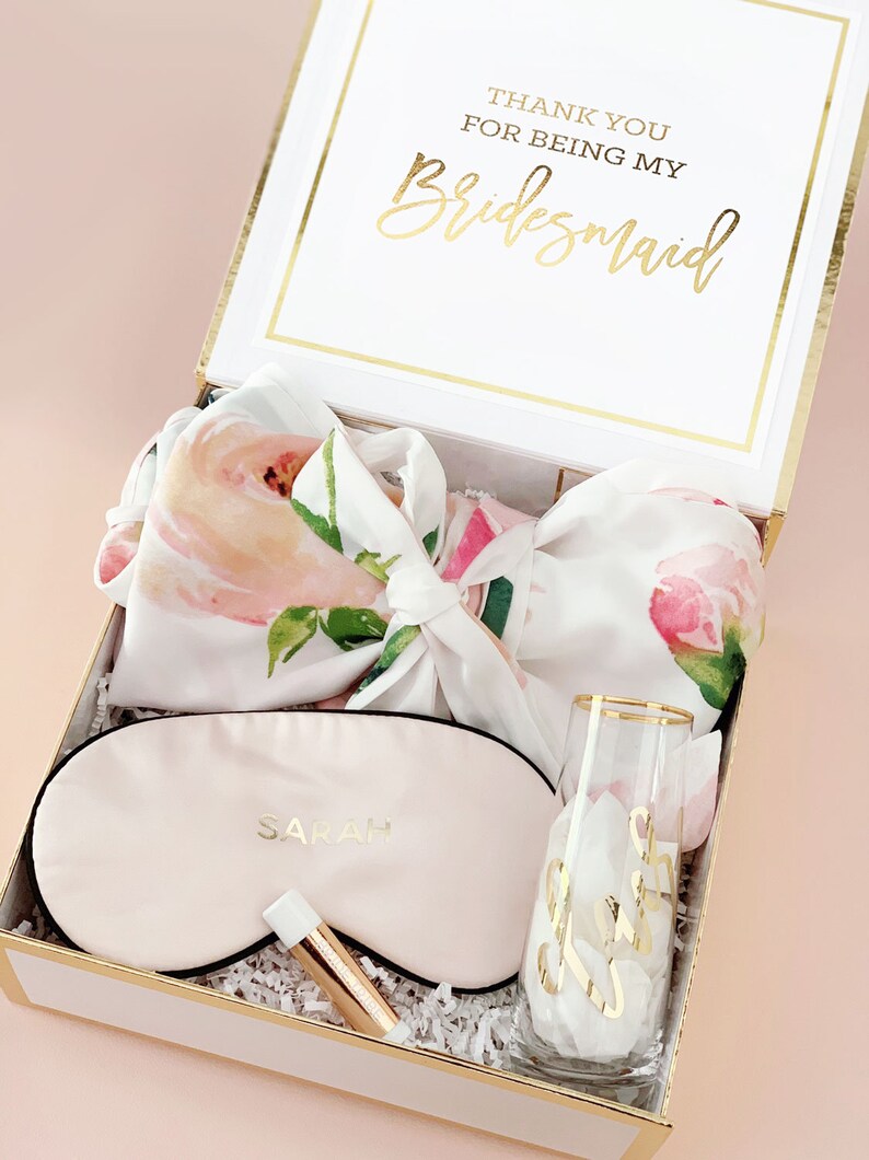 Bridesmaid Gift Box Bridesmaid Boxes Personalized Gift Box Etsy